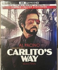 CARLITO'S WAY 1993 4K BR Limited STEELBOOK w/PROTECTOR Al Pacino Crime Classic
