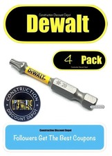 Bulk 4 Pack Dewalt Maxfit Ultra Bit Torx T20 2in. Impact Ready 2 T-20