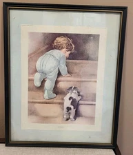 Vintage Bessie Pease Gutmann NITEY NITE Lithograph Print 1985 Approx 16x20