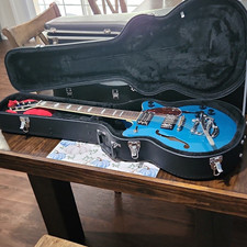 Gretsch Streamliner G2657T Blue Semi-Hollow 6-String Electric Guitar w/Hard Case