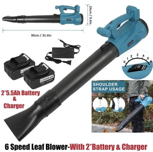 ✅Cordless Leaf Blower 6 Speed Level Electric Air Blower w/ 2 Batteries & Charger