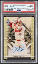 Marketplace image: 1/1 MIKE TROUT PSA 10 2025 TOPPS TRANSCENDENT ICONS CHROME AUTO SUPERFRACTOR 1/1