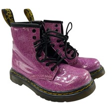 Dr. Martens 1460 Glitter T Purple Pink Combat Boots Size 8 Toddler