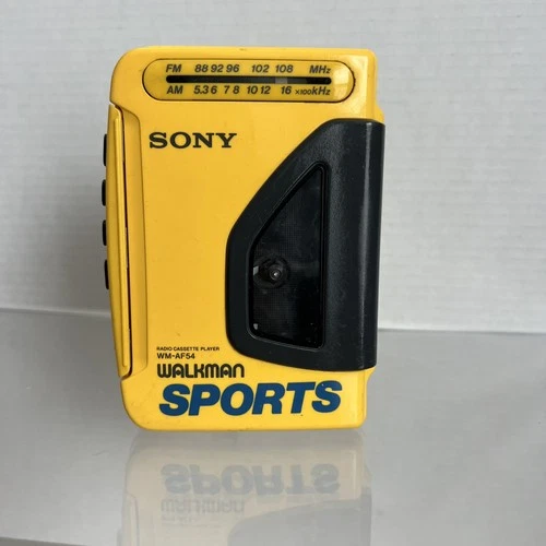 Vintage Sony Yellow Sports Walkman WM-AF54 – 90s Streetwear Grail Works