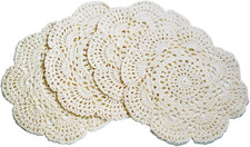 8 Inch Doilies Crochet Round Lace Doily Handmade Placemats 100 Cotton Crocheted