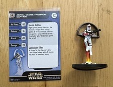 Star Wars Miniatures Clone Strike Aerial Clone Trooper Captain 2/60 Rare