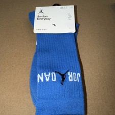 Jordan Men s Everyday Crew Socks Blue If3100-400 Size: L 8-12