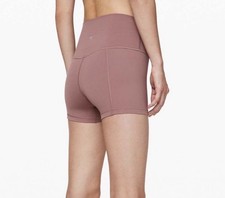 Women  s Lululemon Align High Rise 4  Bike Short Red Dust 6