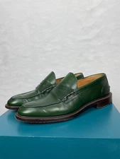 Tricker’s Green Penny Bit Loafers Shoes Leather Men’s Size 10.5