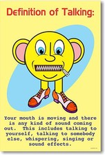 Definition of Talking - Classroom Motivational NEW POSTER