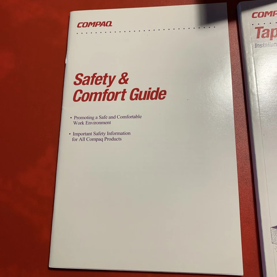 Vtg Compaq Quick Setup, Safety & Comfort Guide, Tape Drive, Beyond Set Manuals - Image 3 of 4