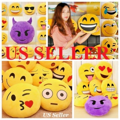 Buy get Free! Anime Emoji Pillow Cushion Emotion Stuffed