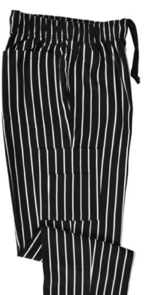 Classic Chalk-stripe Chef Pants 3 Pocket Heavy Duty Kitchen Chef Wear 2032CS - Image 4 of 4