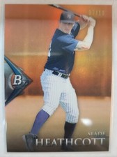 2014 Slade Heathcott Bowman Platinum Orange Refractor #7/10 BPCP96 RC Yankees