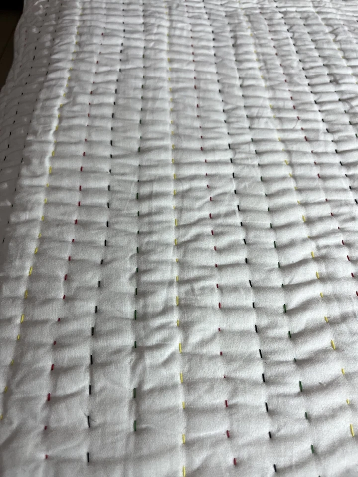 White Cotton quilt king cotton blanket cotton comforter queen bedding set - Image 4 of 4