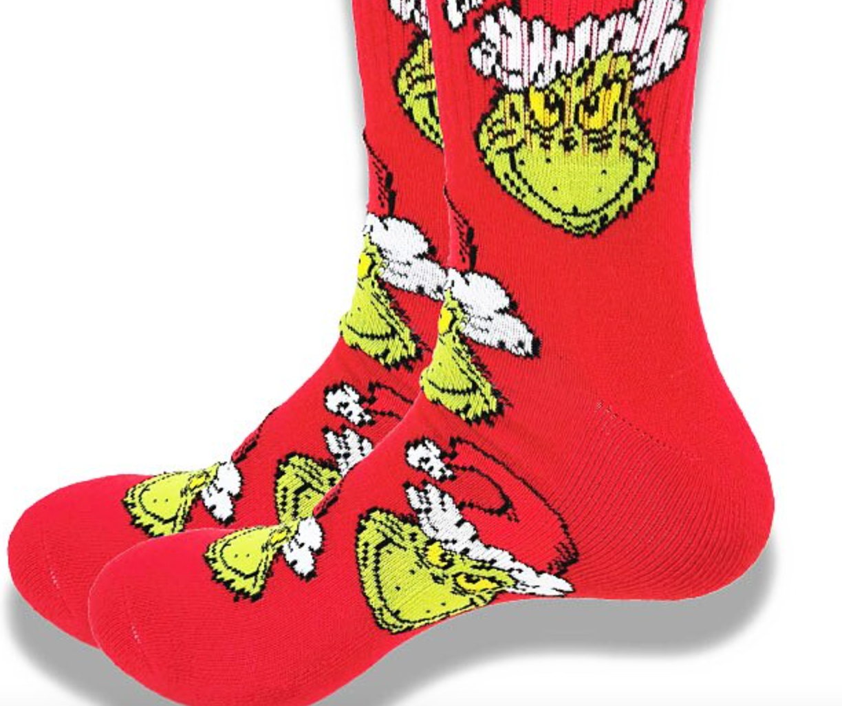 Grinch Socks DR SEUSS Character Crew Sock Skate Novelty Unisex RARE