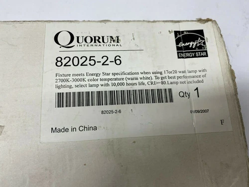 Quorum Lighting 82025-2-6 Flush Mount Ceiling Light, White - Picture 2 of 12