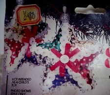 Vintage Bead sequin Christmas ornament kit unopen STARS A