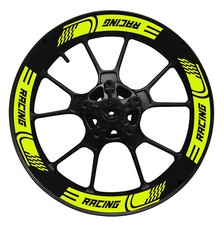 Kit 4 adesivi interno Cerchi Moto racing wheels ruote 17 Pollici inner rim INT03
