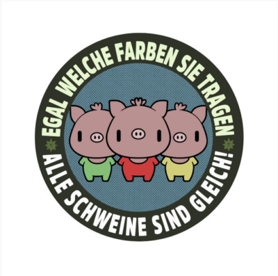 No matter what colour All Pig Vinyl Decal Sticker for Car Weatherproof 10cm