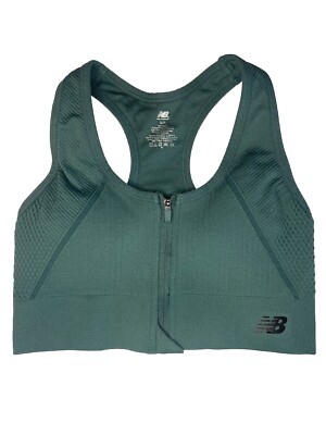 Padded New Balance Bras New Balance Green Sports Bra Size S/P