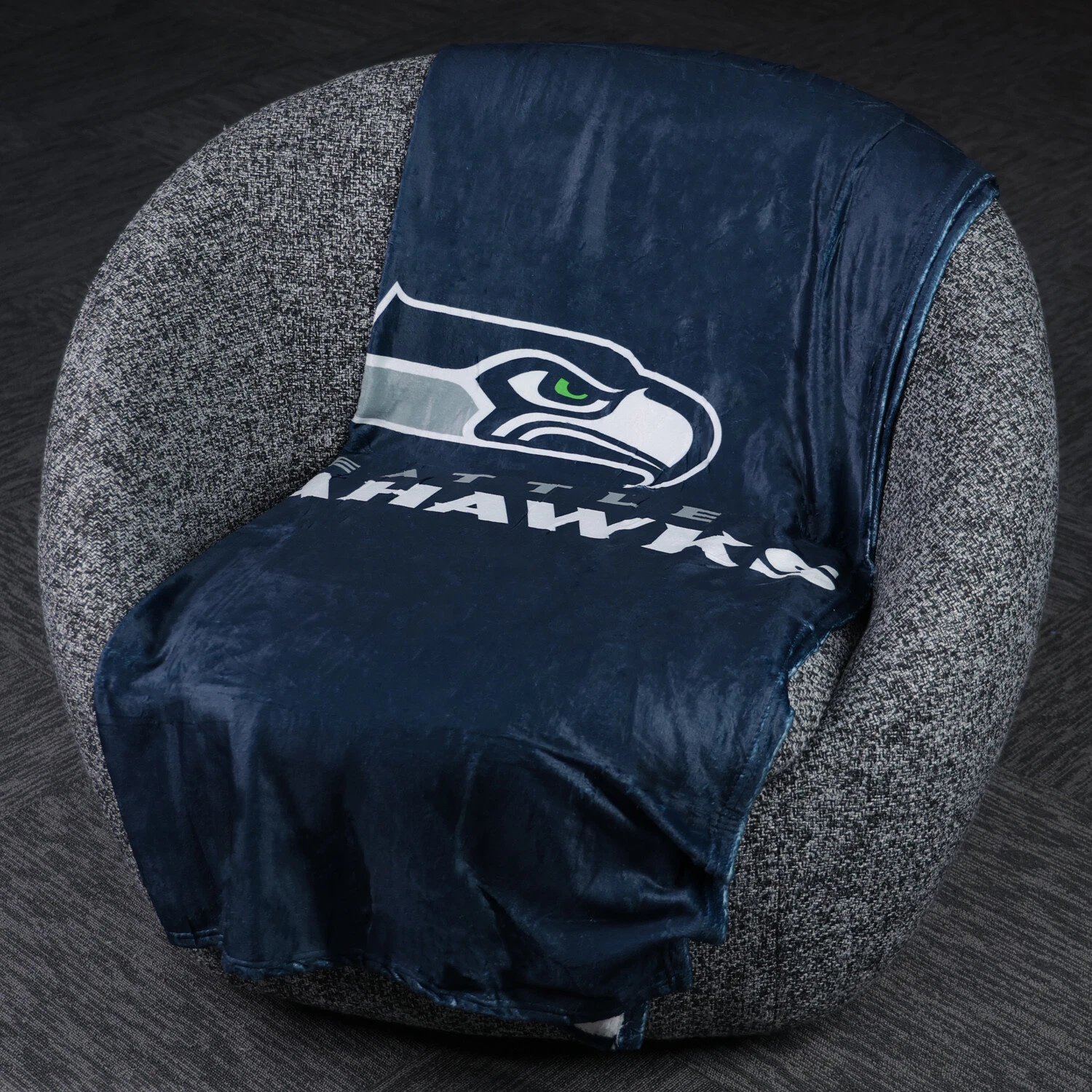 football Seattle Plush Soft Micro Raschel Throw Blanket, Christmas Gift