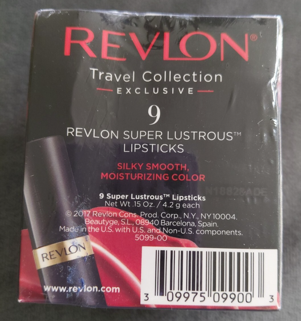 Revlon Text REVLON TRAVEL COLLECTION EXCLUSIVE 9 SUPER LUSTROUS LIPSTICKS | eBay