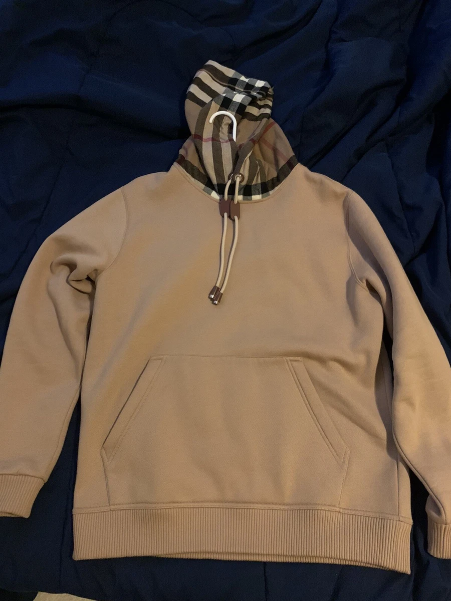 Burberry Check Hood Cotton Blend Hoodie | eBay