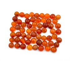 Natural Carnelian Round Cabochon Loose Gemstone Lot 31 Pcs 100 CT 9 MM