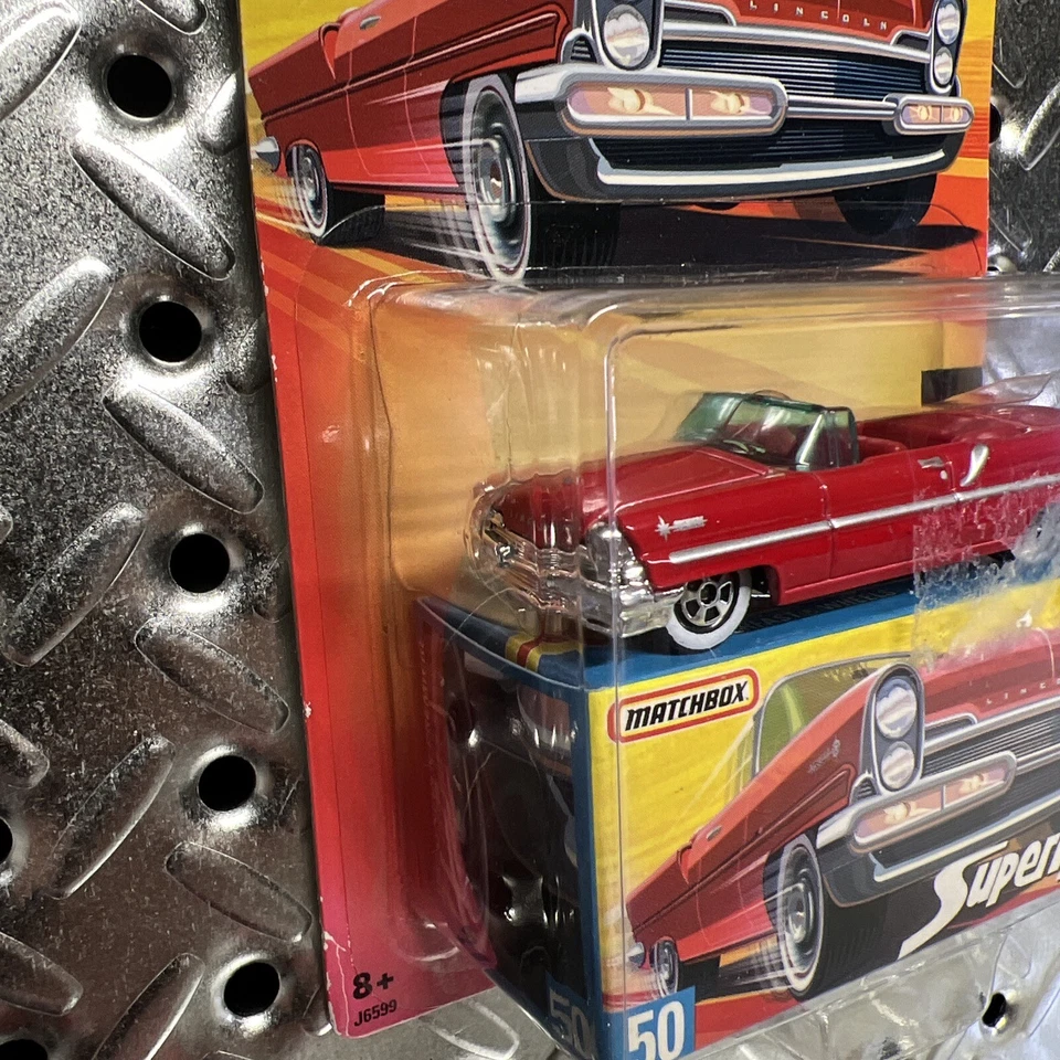 Matchbox #50 1957 Lincoln Premiere 2006 rojo superrápido L.E. Nuevo en caja  Foto 3 de 4