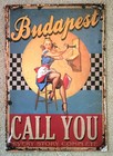 Budapest Hungary 2 (two) tin poster/signs - Call You & 1887 Tram — photo 4
