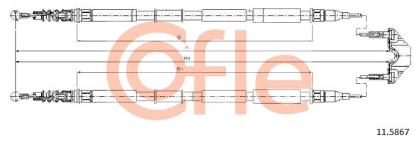 Cofle Handbremsseil Hinten FüR Opel OE 522067-image