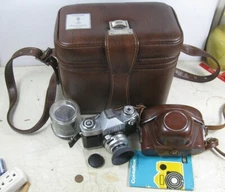 Vintage Estate 35mm Contaflex Super Carl Ziess Ikon 35mm & 50mm Lens Set