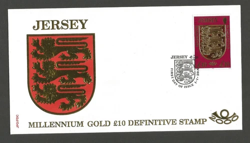 JERSEY 2000 NEW MILLENNIUM £10 on UNADDRESSED OFFICIAL FIRST DAY COVER