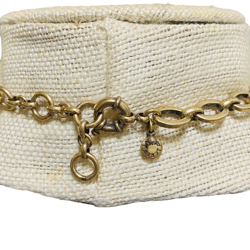 "Gargantilla con cuentas de cristal azul amarillo con flores J Crew 17""" Foto 4 de 4