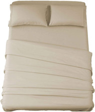Bed Sheet Set Super Soft Microfiber 1800 Thread Count Luxury Egyptian Sheets 16-