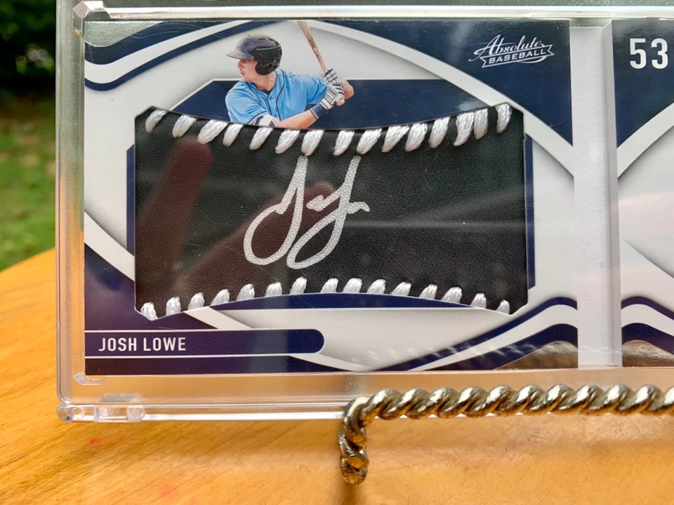 2022 Panini Absolute Baseball Josh Lowe Rookie Material Booklet Signature #28/99 - Image 3 of 4