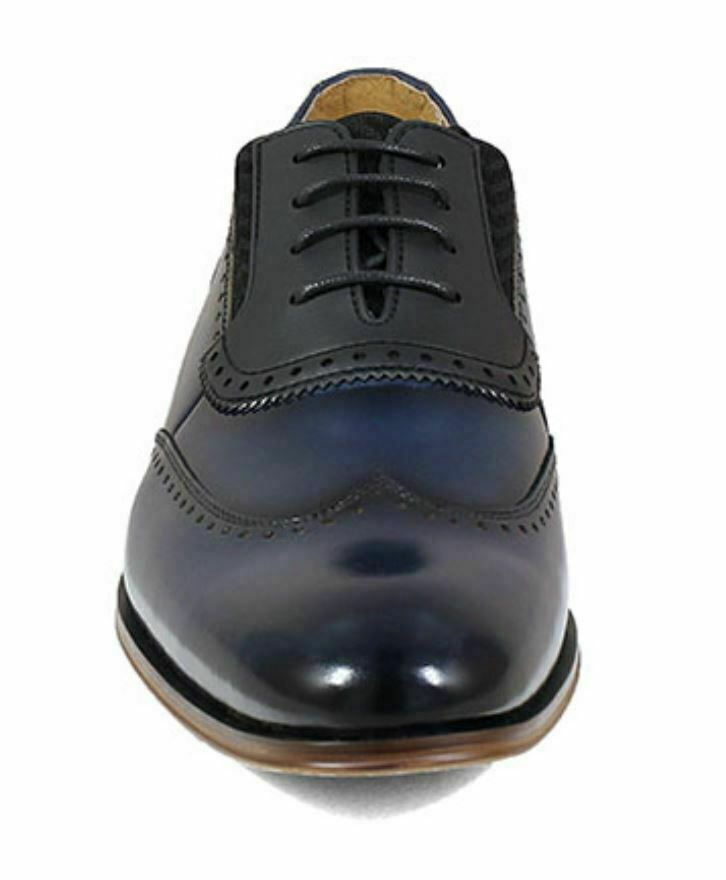 Stacy Adams Men’s Sullivan Wingtop Oxford Blue Leather Dress shoes Stacy Adams Men main image 3