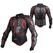 Men Motorcycle Full Body Armor Jacket Spine Chest Motocross Gear Protection Vest