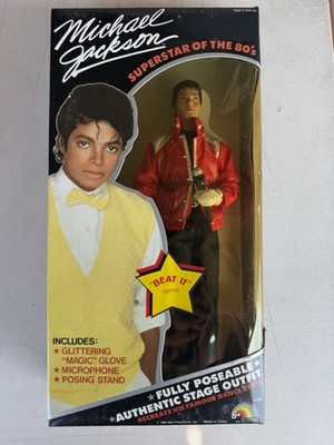 NOS Michael Jackson Superstar of the 80's Beat It Doll 1984 LJN NIB - Red - HTF