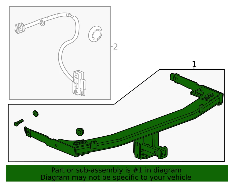 Genuine GM Trailer Hitch Package 1 500lb Capacity 60003508 - Image 3 of 3