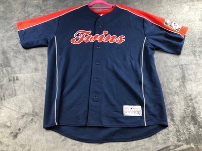 Minnesota Twins Baseball Trikot Herren Mauer #7 blau rot Knopfleiste Original Mercha