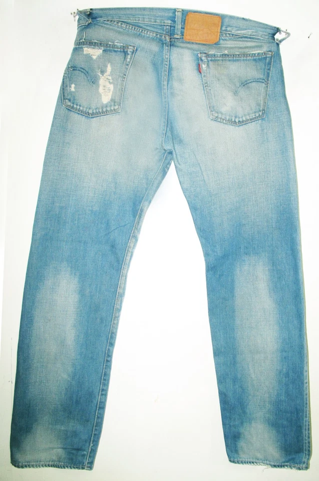 LO ÚLTIMO DE COLECCIÓN 1955 REPRO LVC Hombres LEVI'S 501 BIG E RIBETE JP Jeans 36 x36 (ajuste 35x34) Foto 3 de 4