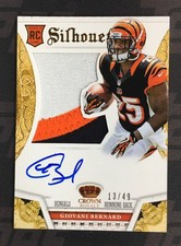 Giovani Bernard 2013 Panini Crown Royale Rookie Silhouette Patch Auto Gold /49