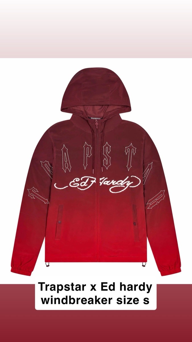 TRAPSTARレッド確実正規品 Trapstar x Ed Hardy Windbreaker Size M | eBay UK