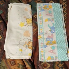 Riegel Set of 2 Cotton Receiving Blankets, Bear ABC Theme, Multicolor, Easy Care