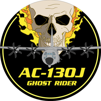 Lockheed AC-130J Ghostrider Gunship Decal - 4.00'' Wide x 4.00'' Tall Decal