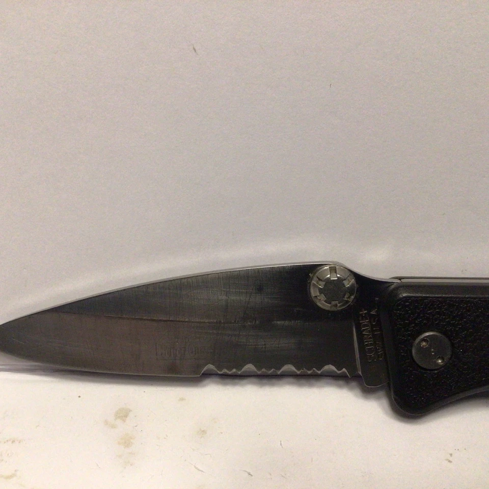 Navaja de Bolsillo Schrade SW7 Lockback De Colección Como Nueva EE. UU. Clip Giratorio COMO NUEVA Foto 4 de 4