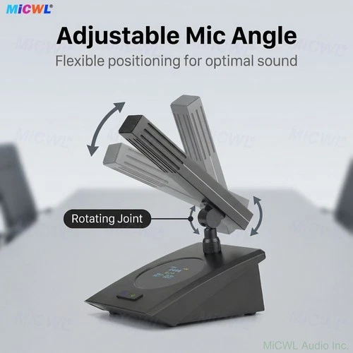 MiCWL A115 Digital Wireless Conference Microphone System Square Tube Table Mics - Picture 8 of 15