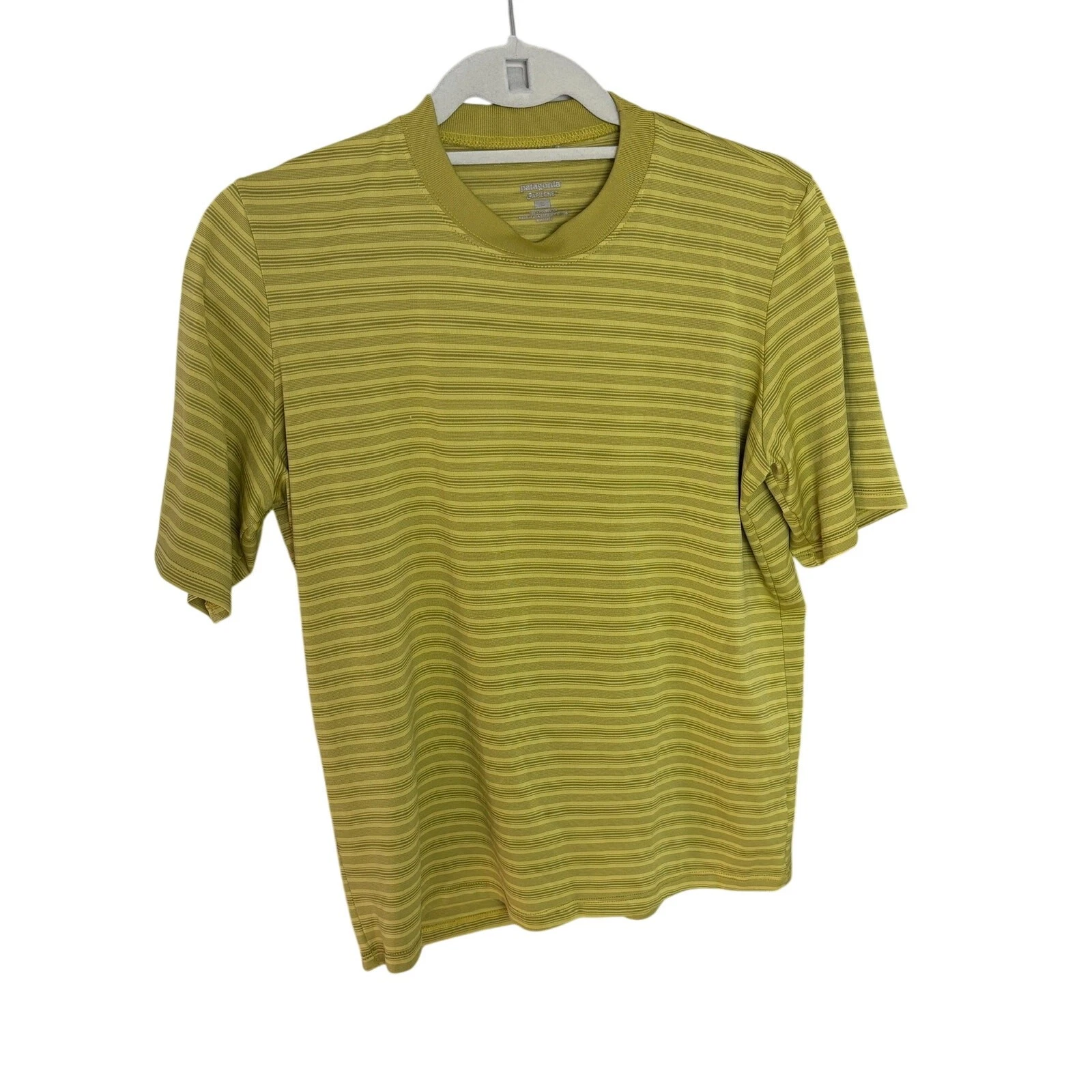 Patagonia Capilene Short Sleeve Short Yellow/Green Men's S